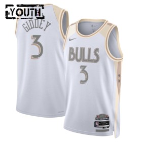 Maillot NBA Chicago Bulls Josh Giddey Nike 2024-25 City Edition Blanc Swingman - Enfant